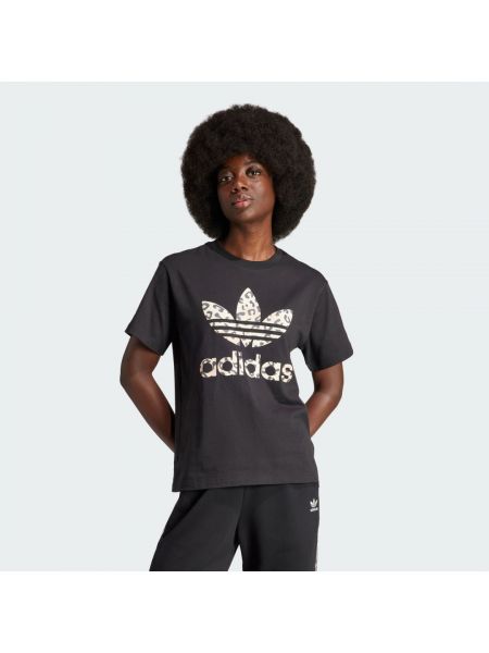 Koszulka w panterkę Adidas czarna