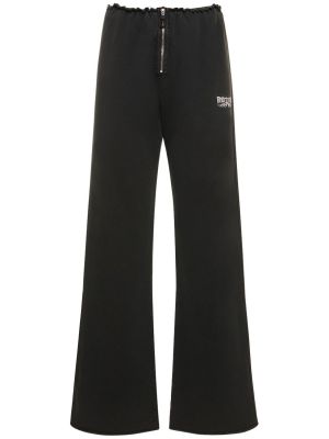 Pantalones de chándal de algodón Rotate negro