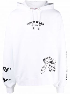 Sudadera con capucha con estampado Gcds blanco