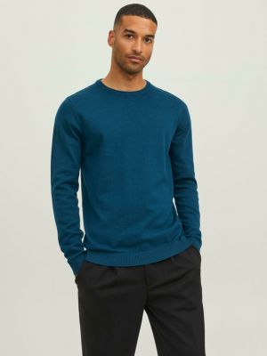 Пуловер Jack & Jones синьо