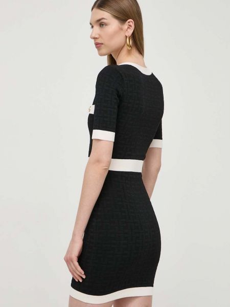 Testhezálló mini ruha Elisabetta Franchi fekete