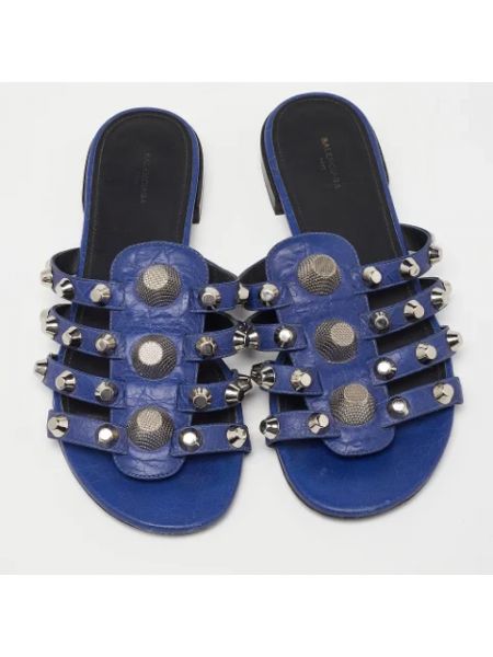 Sandalias de cuero retro Balenciaga Vintage azul