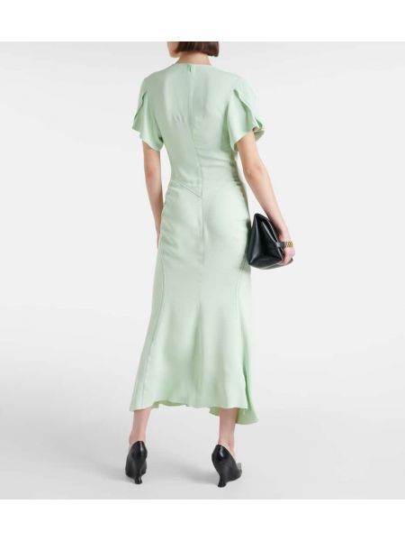 Μίντι φόρεμα Victoria Beckham πράσινο