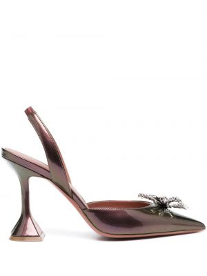 Pumpar med remmar med slingback Amina Muaddi rosa