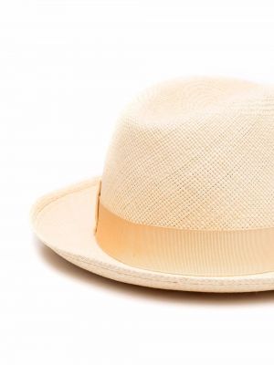 Mütze mit schleife Borsalino beige