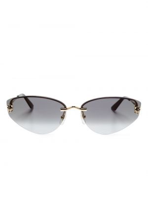 Okulary przeciwsłoneczne w tygrysie prążki Cartier Eyewear