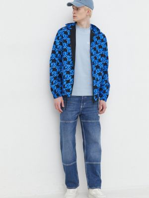 Bombažna majica Karl Lagerfeld Jeans modra