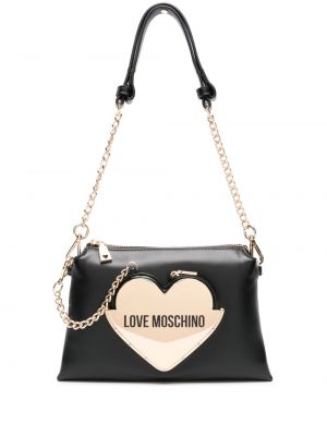 Kožená kabelka se srdcovým vzorem Love Moschino