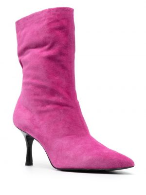 Semišové kotníkové boty Rag & Bone růžové