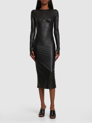 Sukienka midi z długim rękawem Alessandro Vigilante czarna