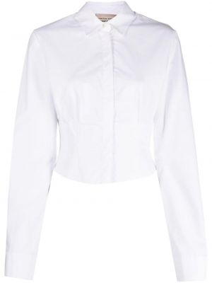 Памучна блуза с копчета Semicouture бяло