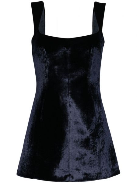 Suknelė su petnešėlėmis velvetinis Galvan London mėlyna