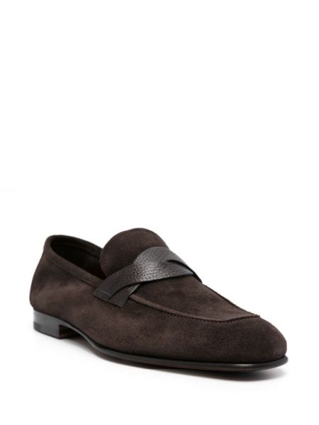 Pantofi loafer din piele de căprioară Tom Ford maro