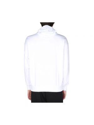 Bluza z kapturem z nadrukiem Disclaimer biała