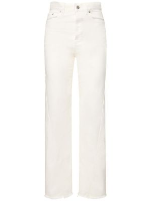 Straight fit džíny s vysokým pasem Lanvin bílé