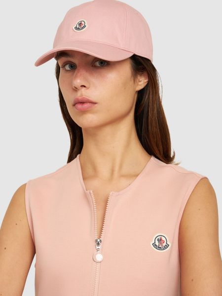 Pamuk beyzbol şapkası Moncler pembe