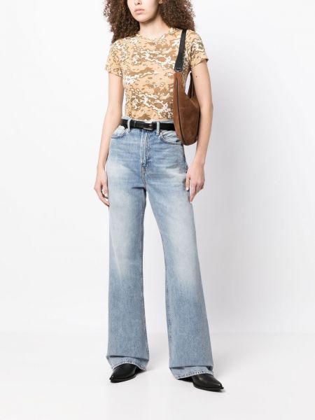 Kamufliažinis raštuotas marškinėliai Rag & Bone ruda
