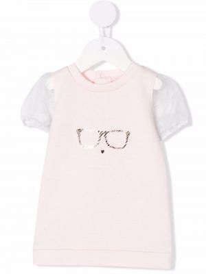 Trykt t-skjorte for jenter Karl Lagerfeld Kids rosa