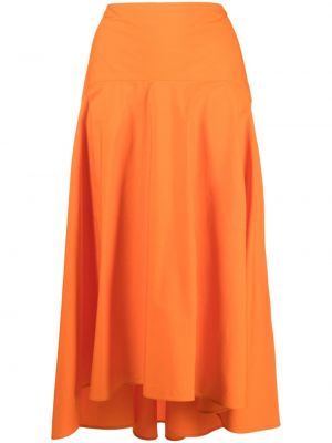 Bavlnená midi sukňa Fabiana Filippi oranžová