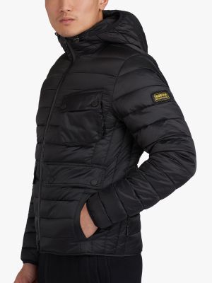 Утепленная приталенная куртка Barbour черная