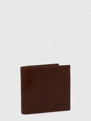 Usnjena denarnica Barbour rjava