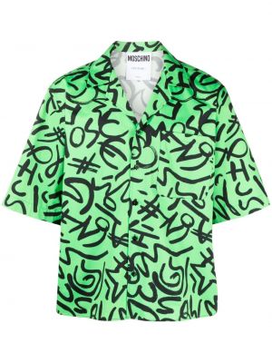 Βαμβακερό πουκάμισο με σχέδιο Moschino