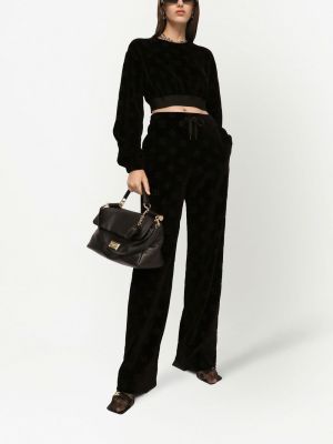 Treniņtērpa bikses ar apdruku Dolce & Gabbana melns
