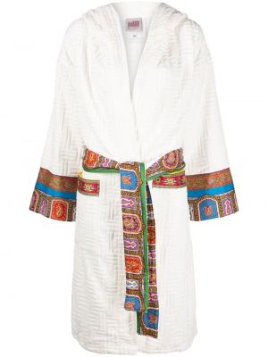 Жакардов халат с пейсли десен Etro Home бяло
