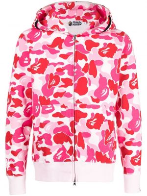 Bomull zip hettegenser A Bathing Ape® rosa