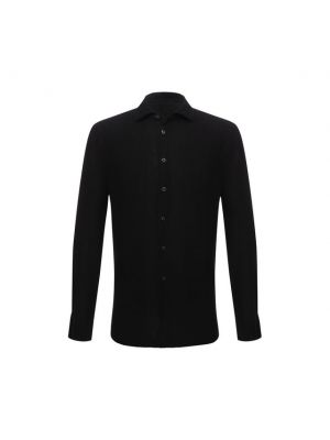 Льняная рубашка 120% Lino, черная