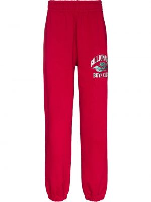 Spodnie sportowe z nadrukiem Billionaire Boys Club czerwone