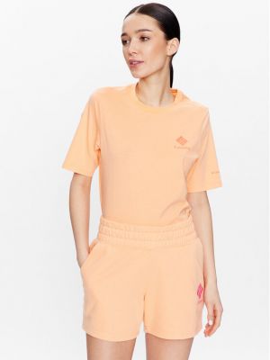Laza szabású póló Columbia narancsszínű