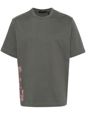 T-shirt en coton à imprimé Helmut Lang gris