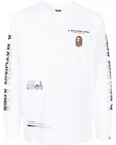 T-shirt con stampa A Bathing Ape® bianco