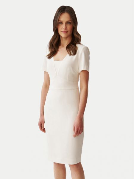 Slim fit koktejlové šaty Tatuum bílé