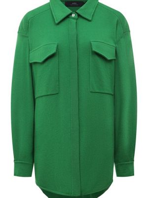 Кашемировая рубашка Arch4 зеленая