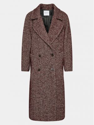 Бордовое шерстяное пальто Mvp Wardrobe