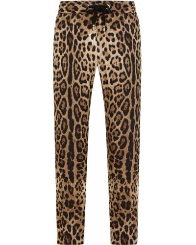 Spodnie sportowe z nadrukiem w panterkę Dolce And Gabbana