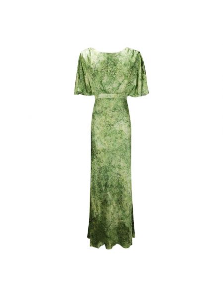 Sukienka długa elegancka Saloni zielona