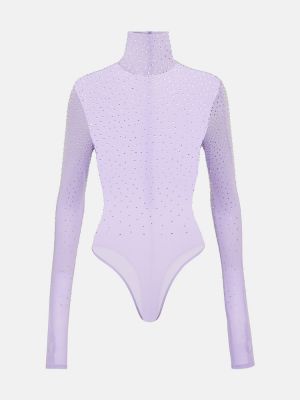 Body con cuello alto de tela jersey Alex Perry violeta
