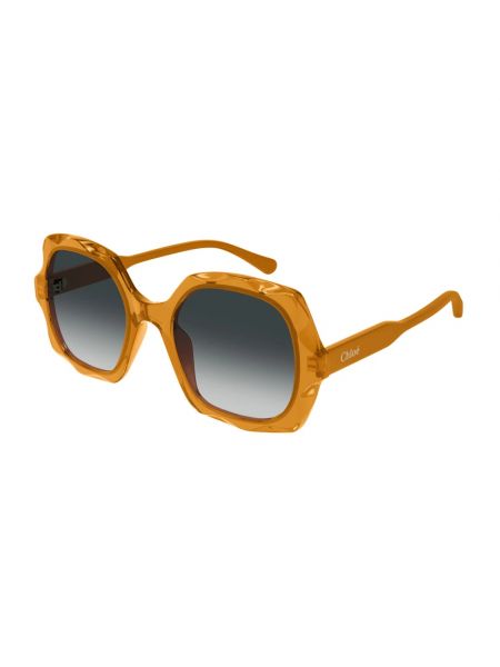 Okulary przeciwsłoneczne oversize Chloe pomarańczowe
