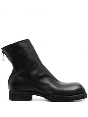 Leder ankle boots Guidi schwarz