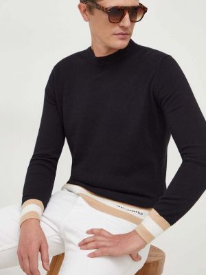 Vlněný svetr Karl Lagerfeld černý