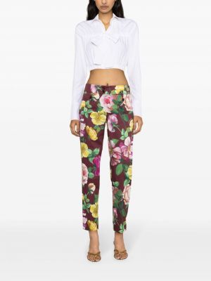 Pantalon à fleurs à imprimé Dolce & Gabbana