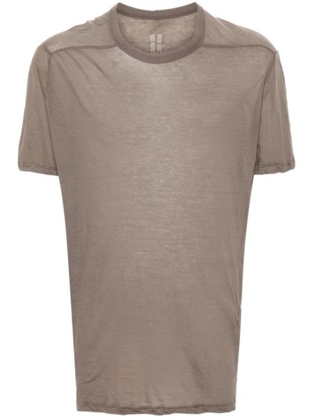 Priehľadné bavlnené tričko Rick Owens Drkshdw sivá