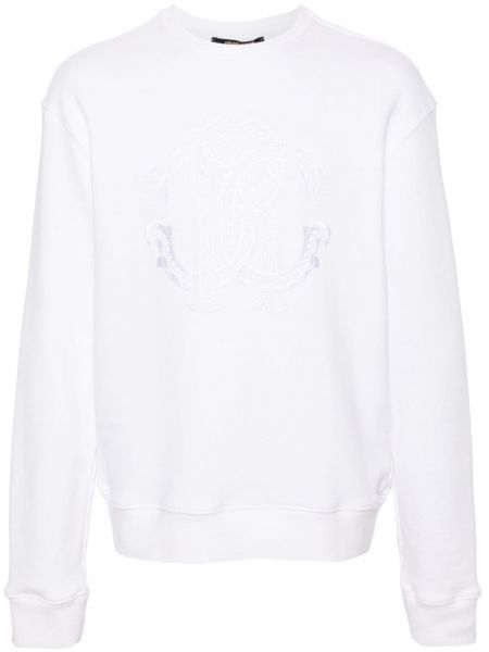 Broderet sweatshirt Roberto Cavalli hvid