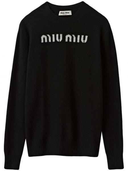 Sweter z kaszmiru żakardowy Miu Miu
