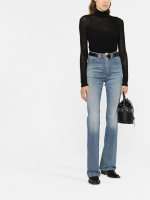 Jeans bootcut taille haute large Saint Laurent