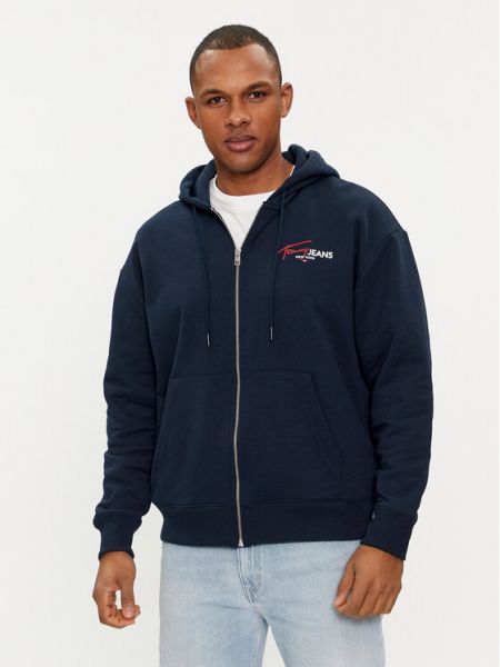 Hoodie large Tommy Jeans bleu