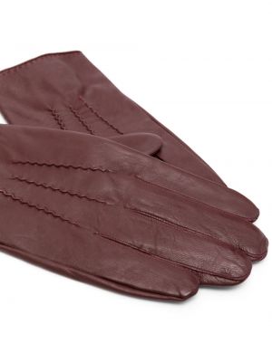 Leder handschuh Fursac rot